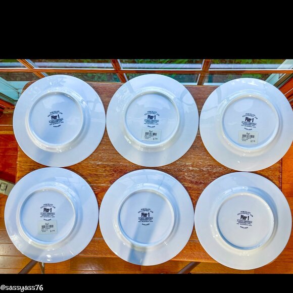 🆕VTG▪️PIER 1▪️Set of 6 Porcelain 7.75 Inch "A Partridge In A Pear Tree" Plates - Picture 5 of 6